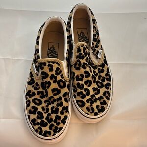 Vans Leopard Print Slip-On Shoes women’s 7.5